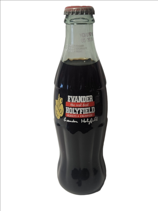 Coca Cola Other - Evander Holyfield Coca-Cola Style Bottled Soda - Black & Red Label